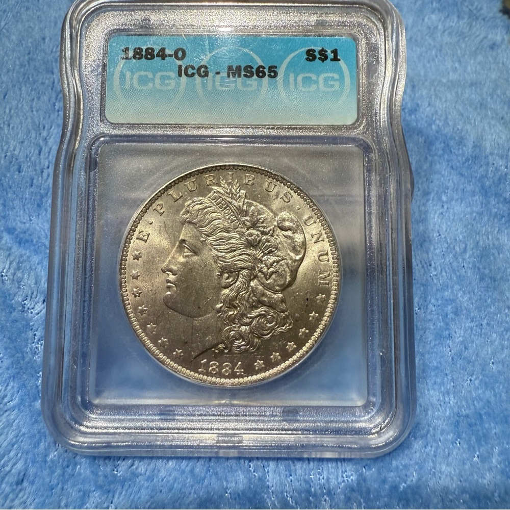 🔥SUPER RARE 1884 O MORGAN SILVER DOLLAR GRADED MS65!! 🔥 - Picture 5 of 8